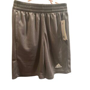 NWT ADIDAS Kids Boys Athletic Shorts Size S Gray Regular Fit